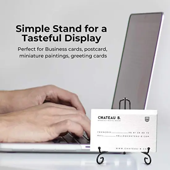 TR-LIFE Plate Stands for Display - 4 Inch Plate Holder Display Stand + Metal Easel Stand for Picture Frame, Decorative Plates, Book, Photo, Collectibles (2 Pack) {5}