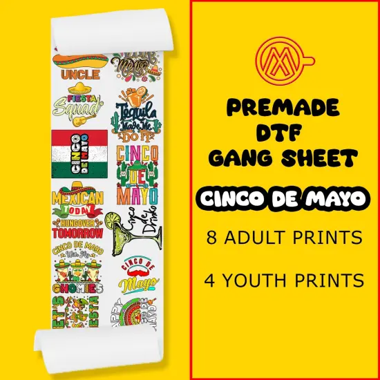 Cinco De Mayo Direct-to-Film Transfer Gang Sheets - 22x60 {1}