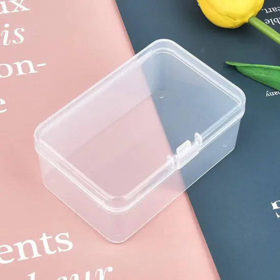 20 Pieces Rectangular Clear Plastic Storage Containers Box with Hinged Lid for Beads and Other Small Craft Items (3.35 x 2.17 x 1.38 inch) {4}