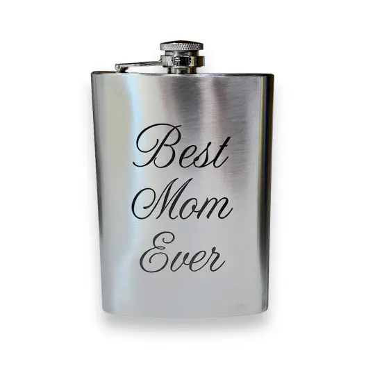 8oz Best Mom Ever Stainless Steel Flask {1}