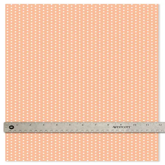 Happy Crafters&reg; Polka Dot 11.8" x 18" Sheet Peach fuzz and white {1}
