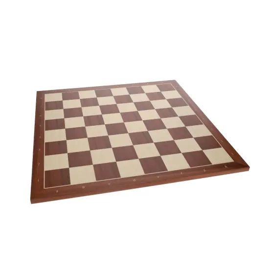 WE Games Mahogany Stained Wooden Chess Board, Algebraic Notation, 21.25 in. {2}
