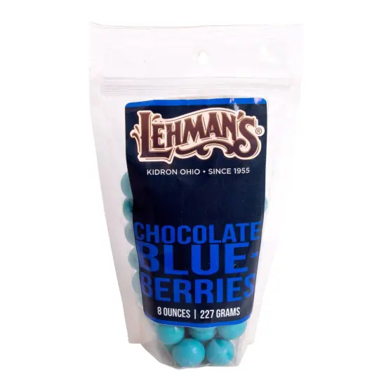 Lehman's Chocolate Candy Coated Fruits, Creamy Milk Chocolate and Dried Blueberries or Cherries, 8 oz Resealable Bag {1}