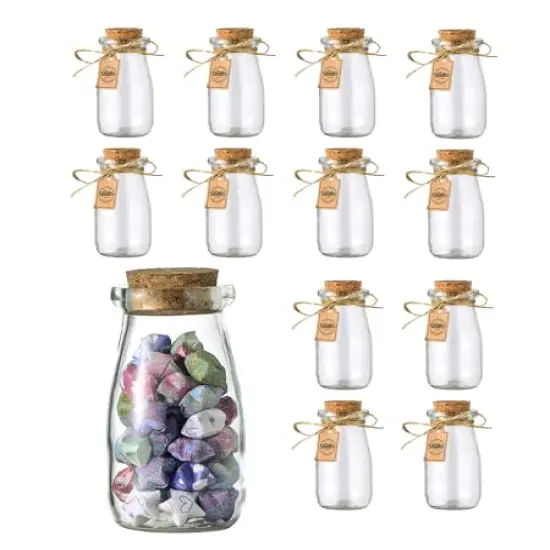 12 Pieces 100ml Small Glass Jars with lids | Small Glass Bottles Great for Food Storage, Yogurt jars, Bud Vases, Candies, Arts and Crafts, Home made Gin, Giveaways & More {2}