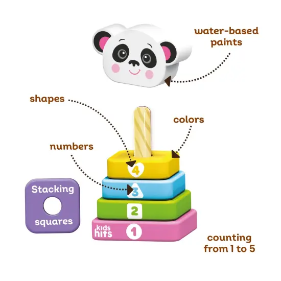 Kids Hits Wooden Stack and Play Panda: Endless Fun in Every Stack! {4}