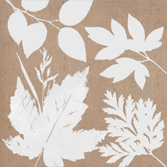 Leaves of Inspiration I Neutral by Studio Mousseau 12" x 12" Canvas Wall Art {2}