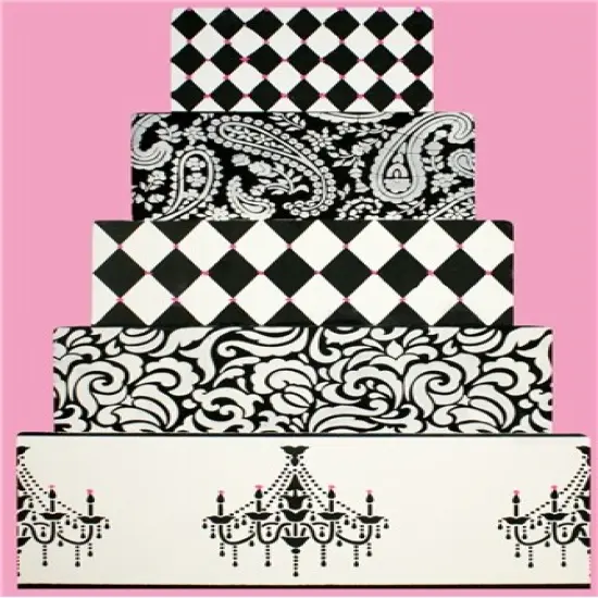 Contemporary Filigree Cake Stencil Side | C528 by Designer Stencils | Cake Decorating Tools | Baking Stencils for Royal Icing, Airbrush, Dusting Powder | Reusable Plastic Food Grade Stencil for Cakes | Easy to Use & Clean Cake Stencil {2}