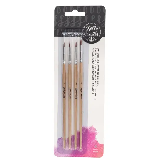 Kelly Creates Round Watercolor Round Brush Set 4/Pkg-1.5mm, 1.9mm, 2mm & 2.2mm {1}