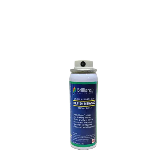 2 Oz - BLI101 - Aerosol Black Laser Ink for Metals Marking - CO2 Laser - Fiber Laser - YAG, Durable, Permanent, High Contrast, Brilliance Laser Inks {1}