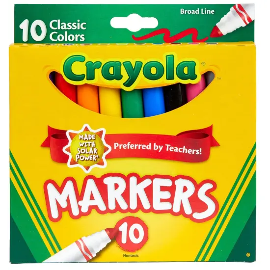 Crayola Broad Line Markers-Classic Colors 10/Pkg {1}