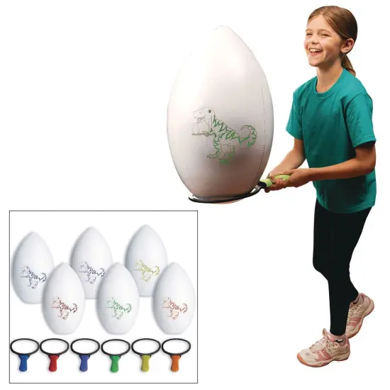 Spectrum&trade; 20"H Dino Egg and Spoon Set (Set of 6) {4}