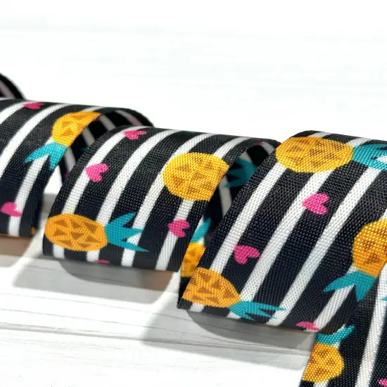 Pineapple Stripe 1.5” Seatbelt Webbing {1}