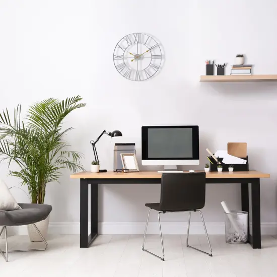 Sorbus Wall Clock for Living Room Decor - Roman Numeral Wall Clock for Kitchen - 12 inch Wall Clock Decorative Silver {6}