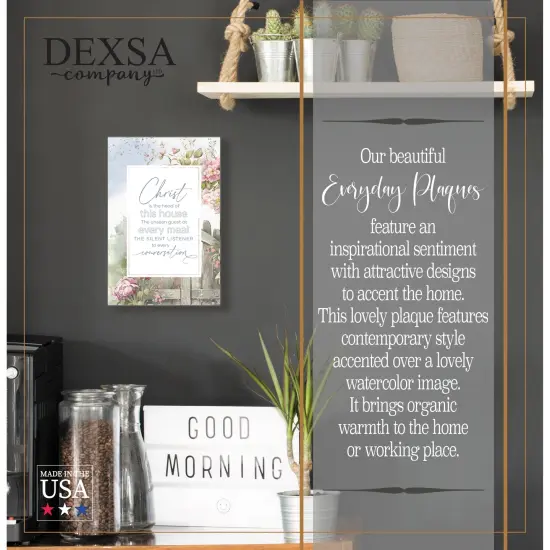 Christ Is The Head Wood Plaque with Easel and Hook Wall Tabletop Art - 6 inches x 9 inches {2}