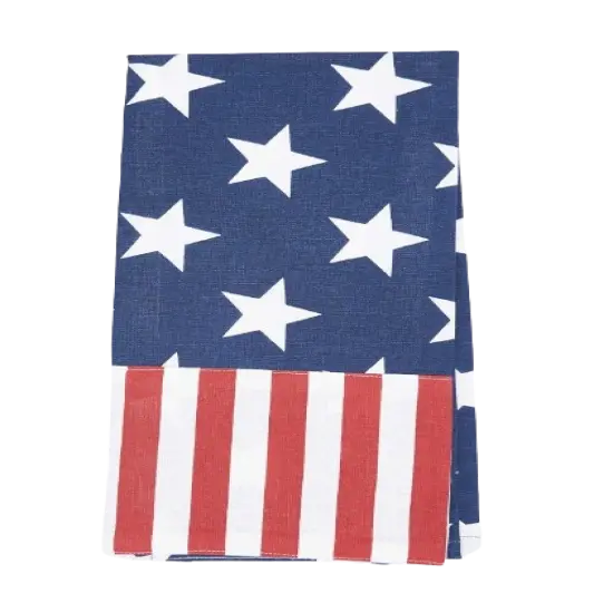 Stars and Stripes 4th of July Woven Cotton Kitchen Towel Patriotic Dishtowel Decoration {1}