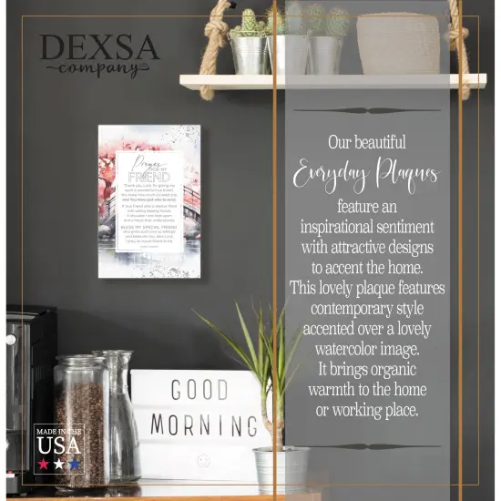 Prayer For My Son Wood Plaque with Easel and Hook Wall Tabletop Art - 6 inches x 9 inches {2}