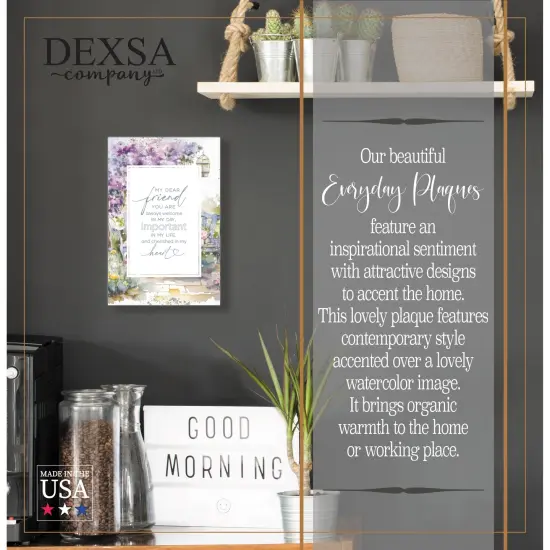 My Dear Friend Wood Plaque with Easel and Hook Wall Tabletop Art - 6 inches x 9 inches {2}