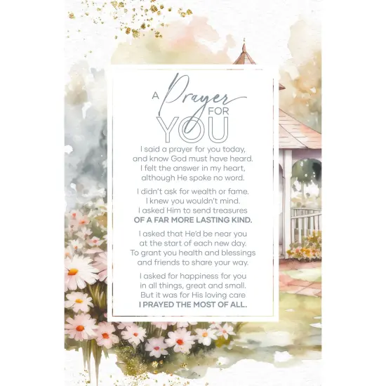 A Prayer For You Wood Plaque with Easel and Hook Wall Tabletop Art - 6 inches x 9 inches {1}