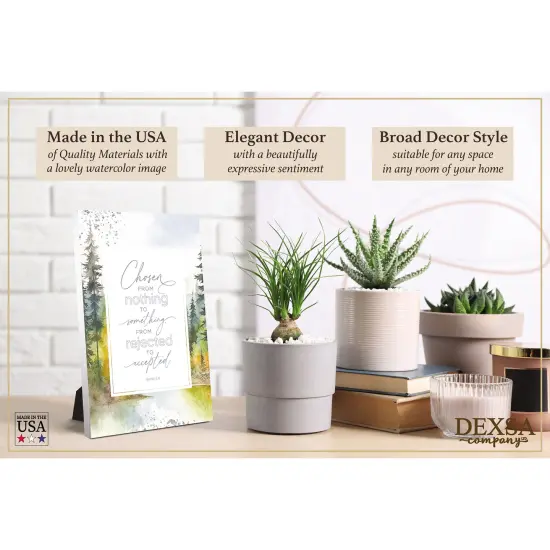 Chosen From Nothing Wood Plaque with Easel and Hook Wall Tabletop Art - 6 inches x 9 inches {3}