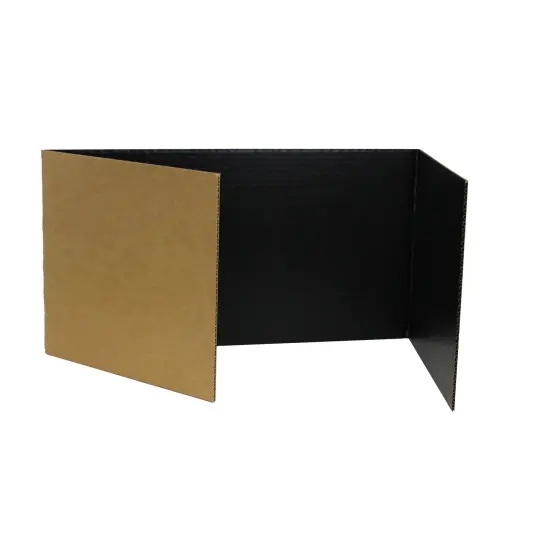 Corrugated Study Carrels, Black, 12" x 48", Pack of 24 {1}
