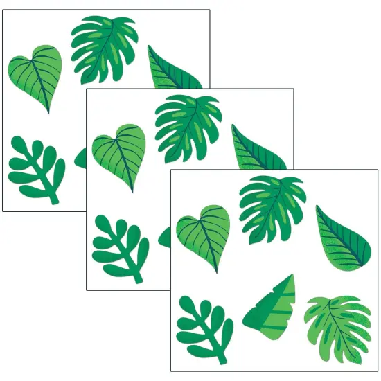 One World Tropical Leaves Cut-Outs, 36 Per Pack, 3 Packs {1}