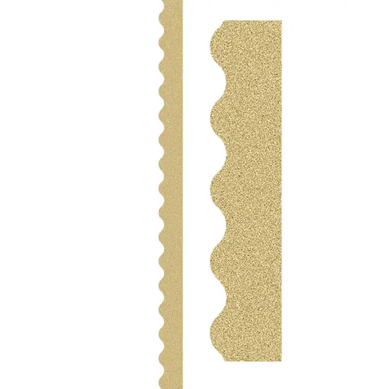 Gold Glitz Scalloped Border Trim, 35 Feet Per Pack, 3 Packs {2}