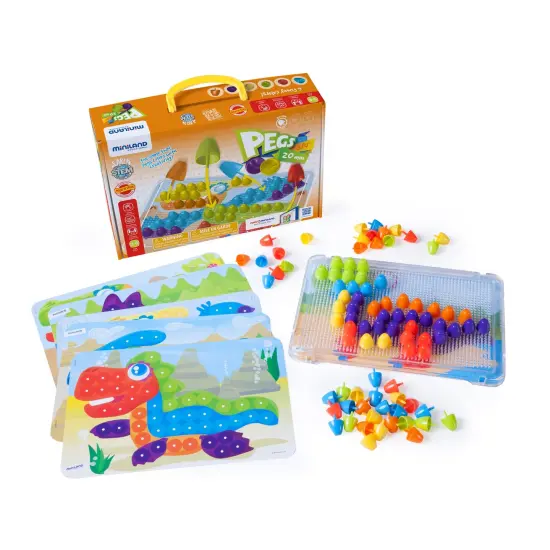 Pegs & Patterns Set, Bright Colors, 90 Pieces {1}