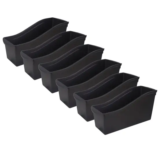 Large Book Bin, Black, Pack of 6 {1}