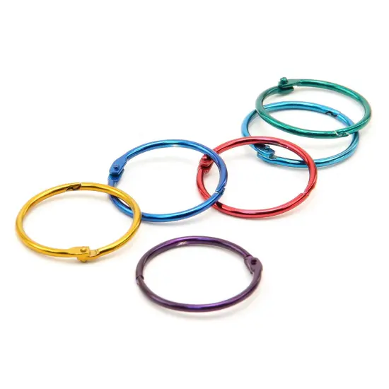 Book Rings, 1-1/2 Inch, 50 Per Pack, 2 Packs {4}