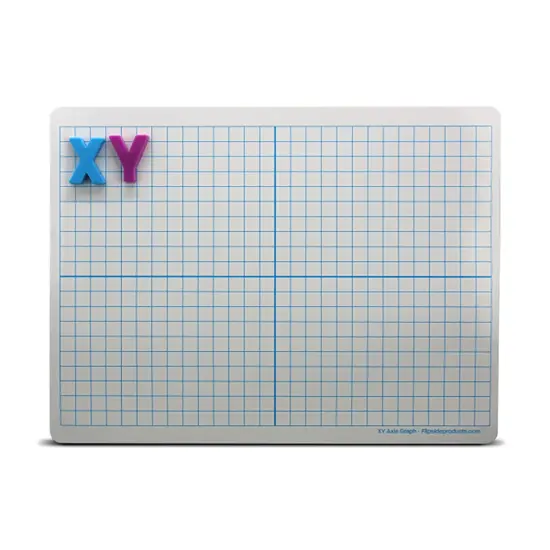 Magnetic Dry Erase Learning Mat, Two-Sided XY Axis/Plain, 9" x 12", Pack of 24 {2}