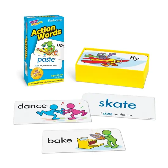 Action Words Skill Drill Flash Cards, 3 Packs {6}