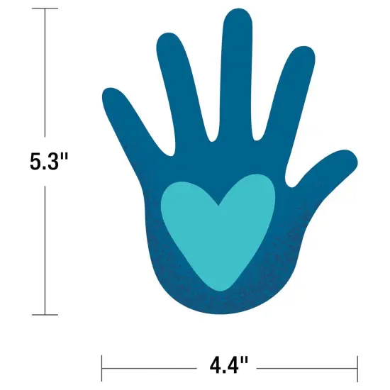One World Hands with Hearts Cut-Outs, 36 Per Pack, 3 Packs {2}