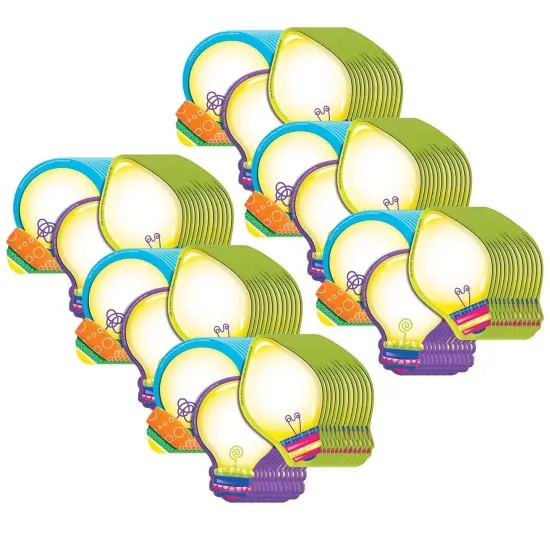 Color My World Light Bulbs Assorted Paper Cut Outs, 36 Per Pack, 6 Packs {1}