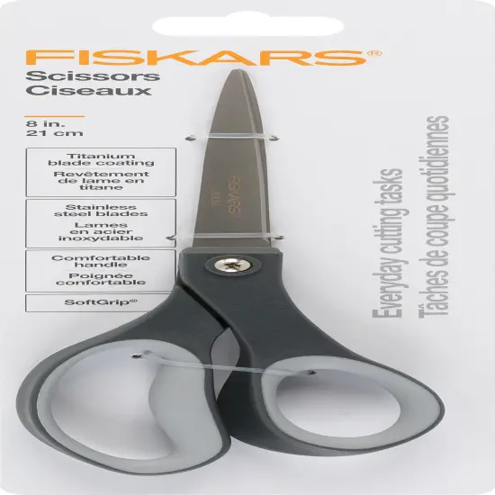 Fiskars Everyday Softgrip Titanium Scissors 8"-Gray {1}