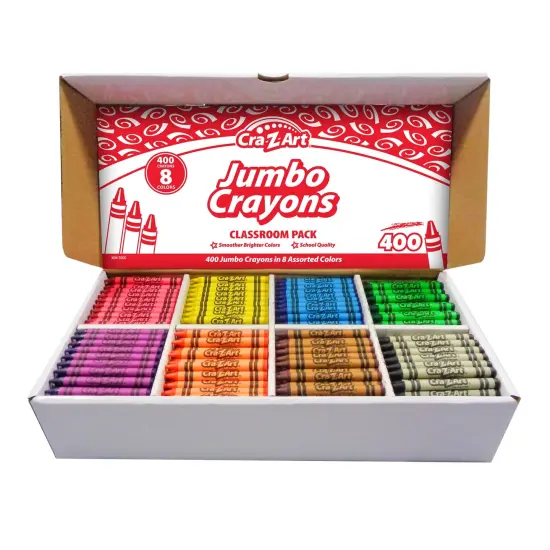 Jumbo Crayon Classroom Pack, 8 Color, Box of 400 {1}
