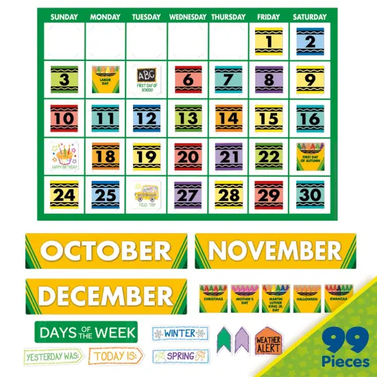 Crayola&reg; Calendar Bulletin Board Set {2}