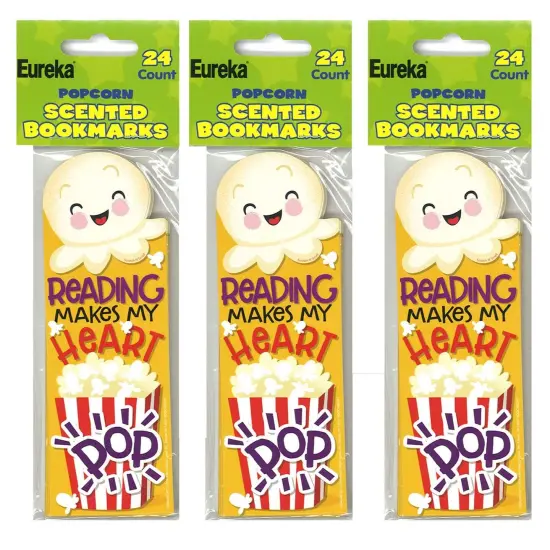 Popcorn Scented Bookmarks, 24 Per Pack, 3 Packs {1}