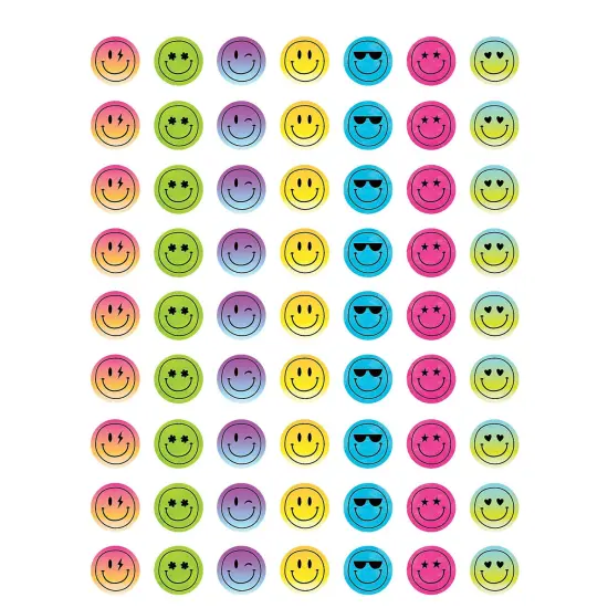 Brights 4Ever Smiley Faces Mini Stickers, 378 Per Pack, 12 Packs {1}