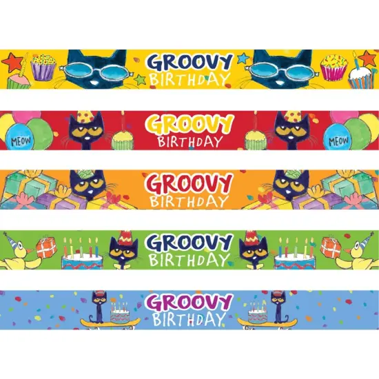 Pete the Cat&reg; Groovy Birthday Slap Bracelets, 10 Per Pack, 6 Packs {5}