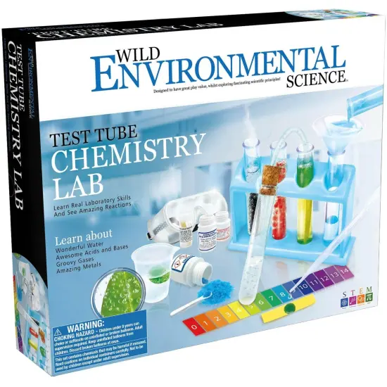 Test Tube Chemistry Lab - 50+ Science Experiments and Reactions - Ages 8+ - Learn About Solids, Liquids, Gases and More! {2}