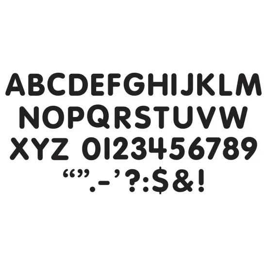 Black 1" STICK-EZE&reg; Stick-On Letters, 324 Pieces Per Pack, 6 Packs {3}