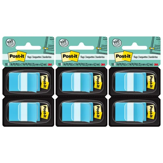 Flags - Blue, 50/Dispenser, 2 Dispenser/Pack, 3 Packs {1}