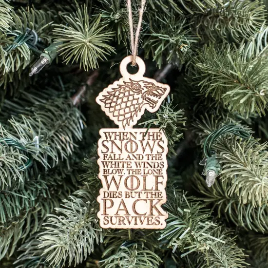 Ornament - When the Snows Fall - Raw Wood 2x4in {3}