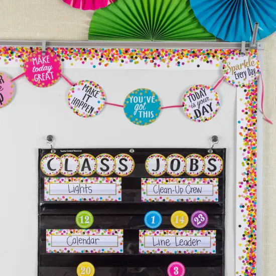 Confetti Straight Border Trim, 35 Feet Per Pack, 6 Packs {6}