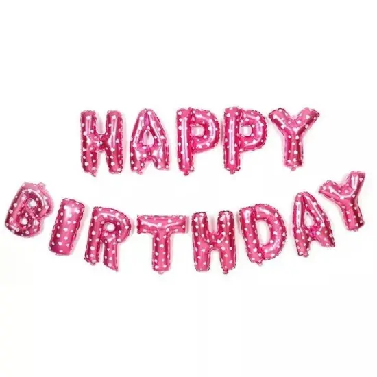 Kitcheniva Happy Birthday Foil Letter Balloons Party Decor 16" 13 Pcs Pink love {1}