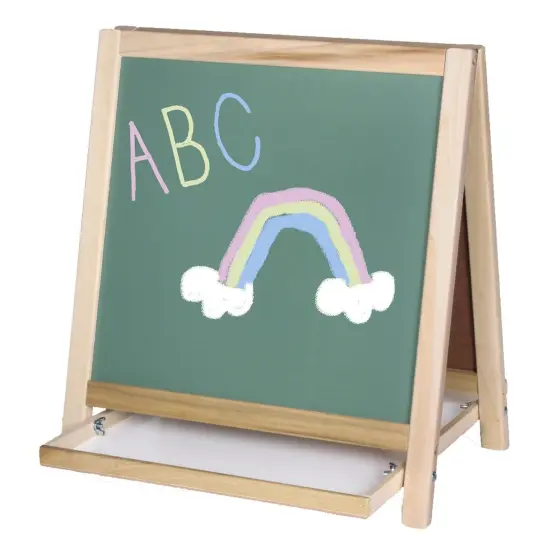 Magnetic Table Top Easel, Chalkboard/Whiteboard, 18.5" x 18" {2}