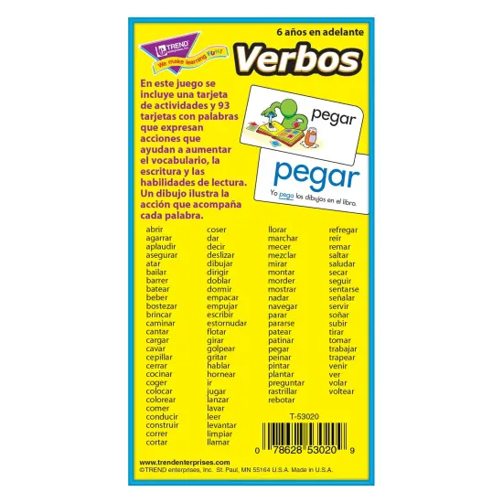 Verbos (Spanish Action Words) Skill Drill Flash Cards, 3 Packs {5}