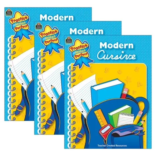 Practice Makes Perfect: Modern Cursive Book, Pack of 3 {1}
