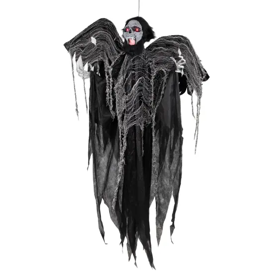 Northlight Animated Hanging Zombie Vampire with Lights and Sound Halloween Decoration - 5' Black {5}