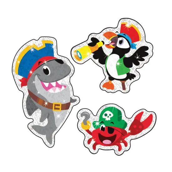 Fish Pirates & Crew Sparkle Stickers&reg;, 32 Per Pack, 6 Packs {2}